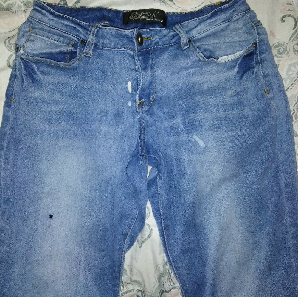 Light blue soft denim pants